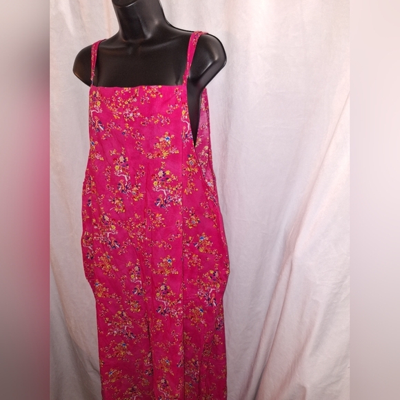 Floral Pink Sleeveless Jumpsuit - Picture 3 of 7